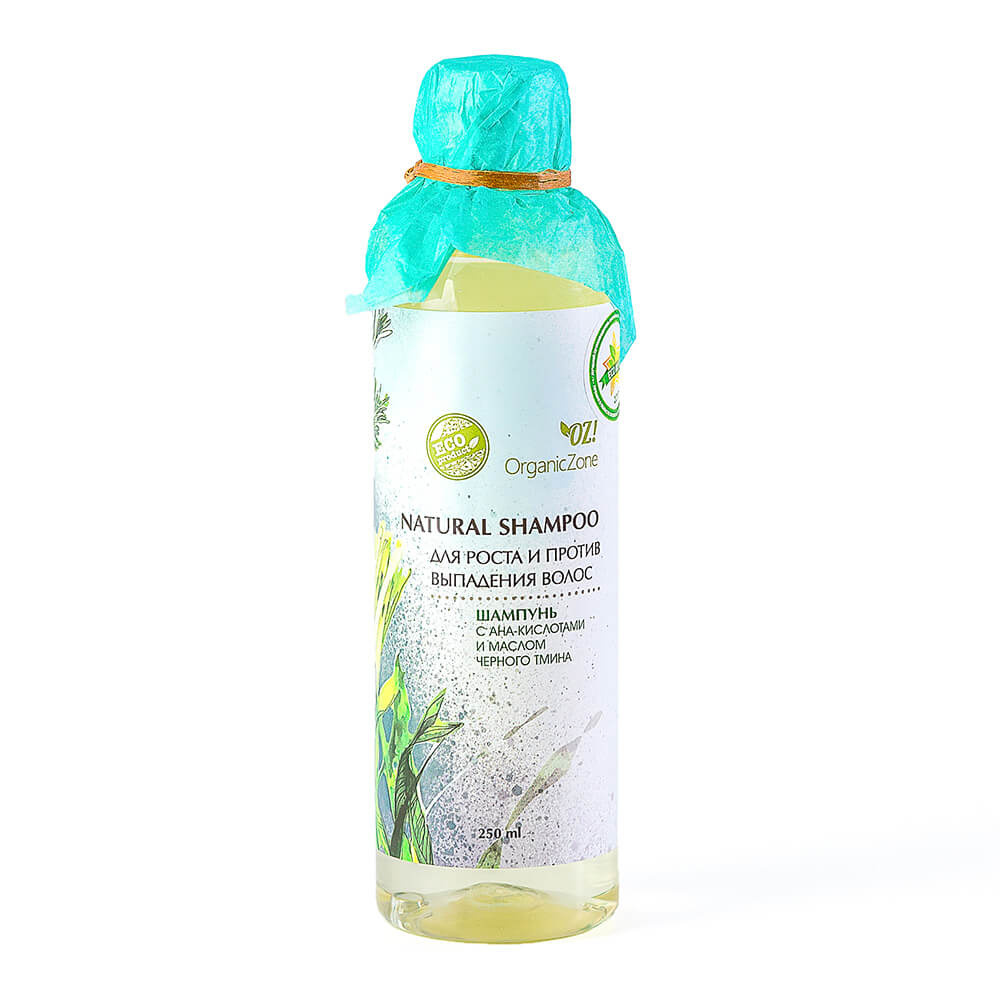 Шампунь с АНА-кислотами "Для роста и против выпадения волос" OrganicZone, 250 мл - фото