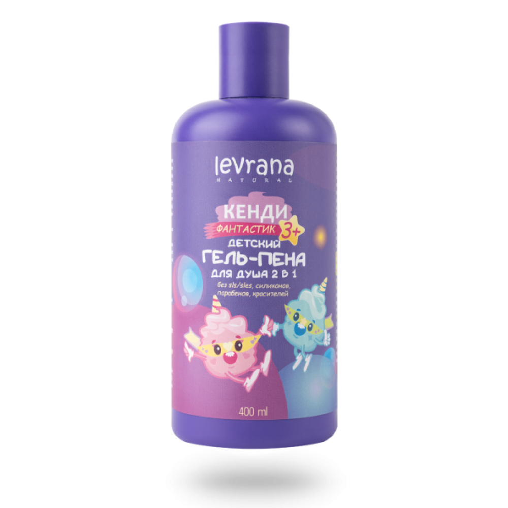 Детский гель-пена для ванн 2 в 1 "Кенди Фантастик" Levrana, 400 мл - фото