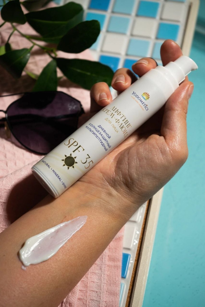 Лифтинг крем-флюид "Мультипептидный" SPF 35 Yodometics, 50 мл - фото2